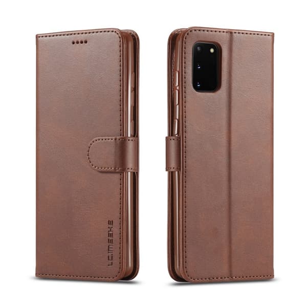 LC. IMEEKE Wallet Cover for Samsung Galaxy A41 - Brown