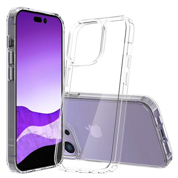 iPhone 14 Pro Hard Acrylic Back + Soft TPU Case - Transparent
