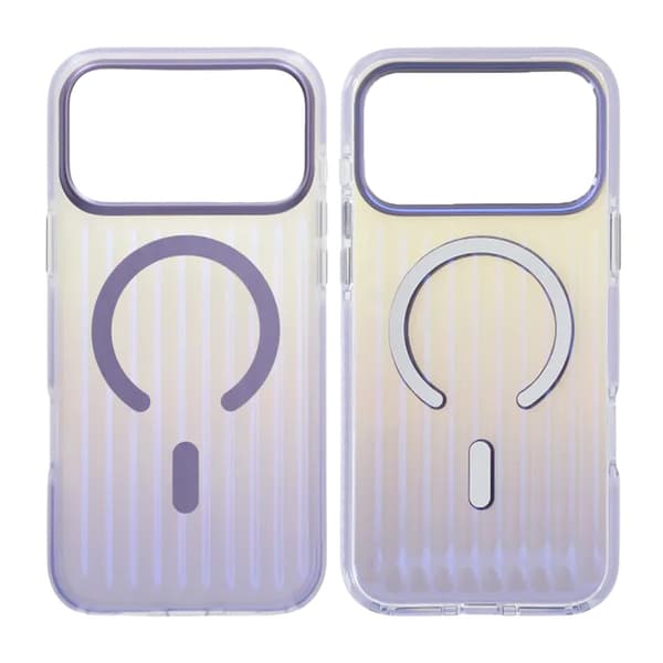 Corrugated MagSafe Mobile Case for iPhone 17 Pro Max - Light Purple