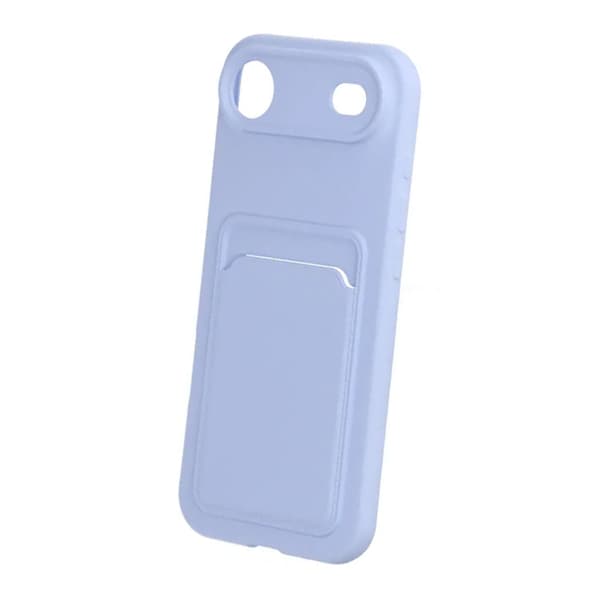 Silicone Mobile Case with Card Holder for iPhone 17 Air - Purple