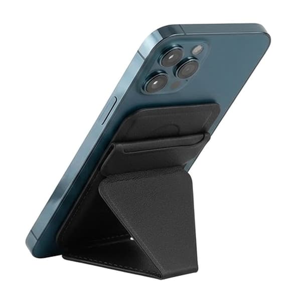 Foldable Ultra Thin Magnetic Cardholder Phone Kickstand Black