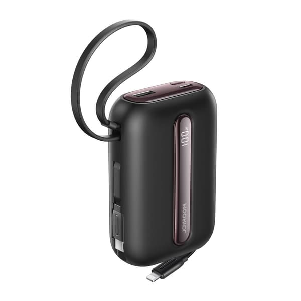 Joyroom 45W Powerbank 20000mAh with dual cables – Black