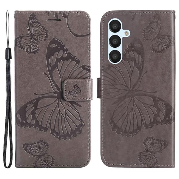 Samsung Galaxy A54 5G cover with a butterfly print - Gray