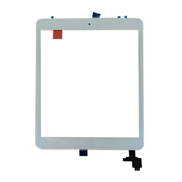 iPad Mini och Mini 2 Glas med Touchskärm med Hemknapp Flexkabel OEM - Vit