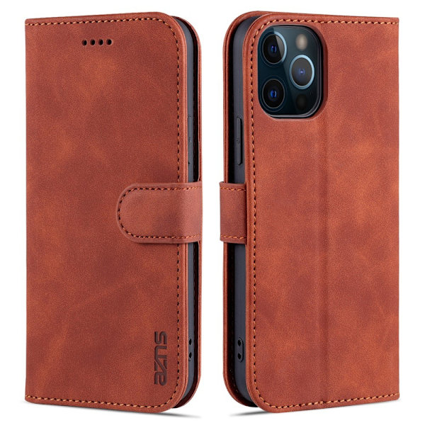 AZNS iPhone 12 Pro Max wallet cover - Brown