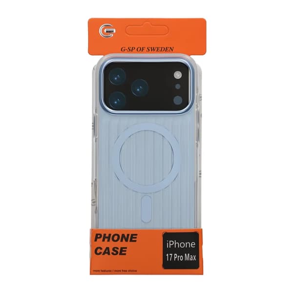 Corrugated Magsafe Mobile Case for iPhone 17 Pro Max - Blue