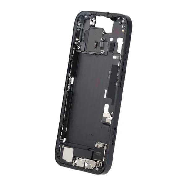 iPhone 15 Back Cover Middle Frame Original Black With Small Parts