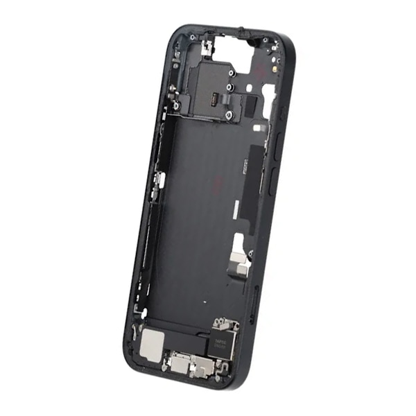 Middle frame with small parts for iPhone 15 - White OEM