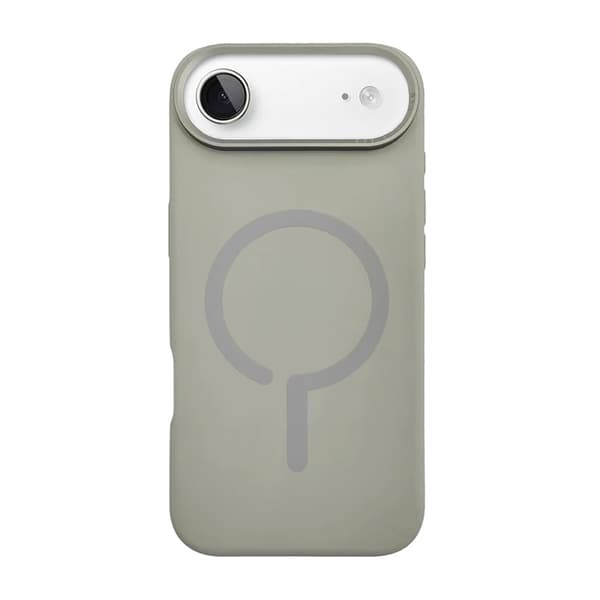 Silicone Mobile Case with Camera Metal Frame for iPhone Air - Gray