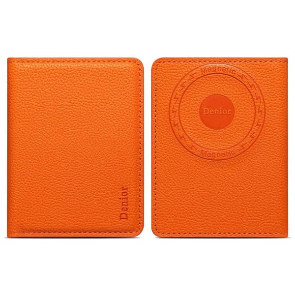 DENIOR MagSafe Wallet Magnetic Card Holder for Mobile Phone - Orange