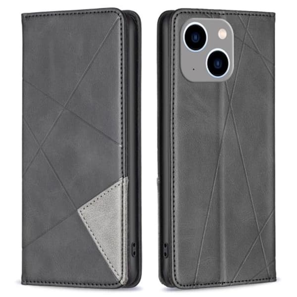 iPhone 15 Plus phone cover with a stand - Black