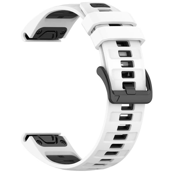 Garmin Fenix 8/Fenix E/Quatix 7 Pro etc Watch Strap – White/Black