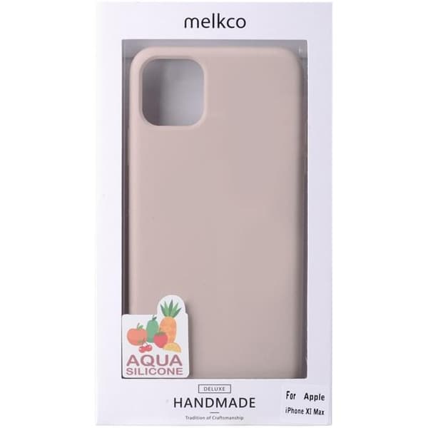 Melkco Aqua Silicone Cover för iPhone 11 Pro Max - Sand Pink Svart