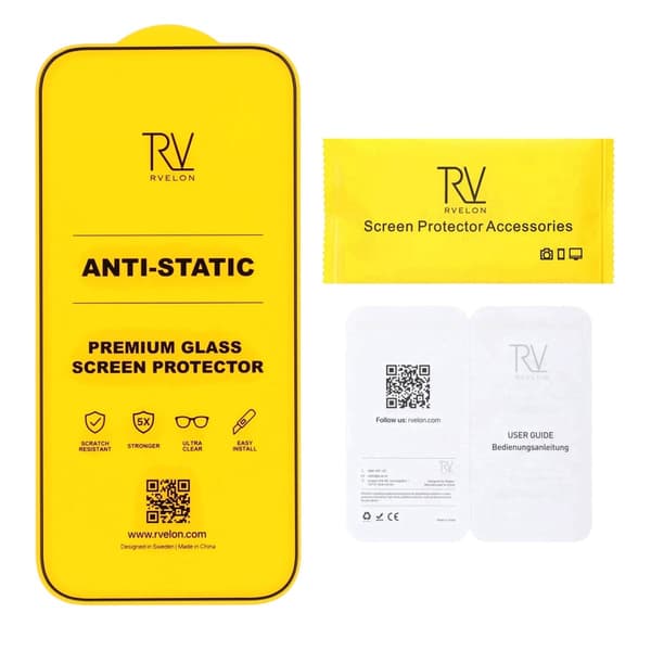 Screen Protector for iPhone 16 Pro /17 – 3D Tempered Glass Black Rv packing no instlation frame