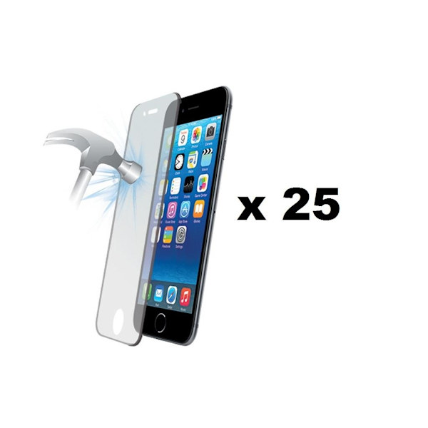 25-pack Tempered Glass iPhone 6/6S Plus (Bulk)