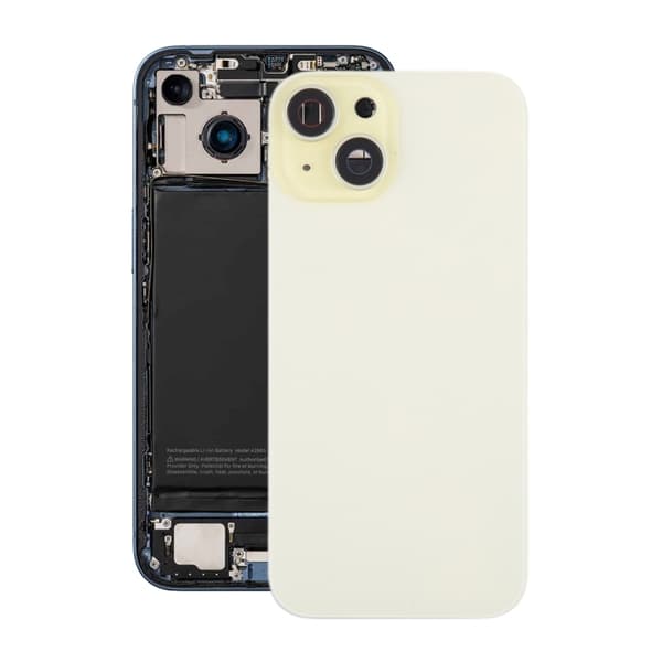 iPhone 15 Plus Back Glass with Magnet and Camera Lens - Yellow