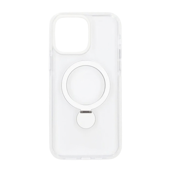 Pindun 360°Rotating Stand Magnetic Case For iPhone 15 Pro White