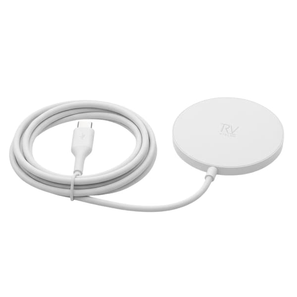 Rvelon Wireless MagSafe Charger - Qi2 15W USB-C - White
