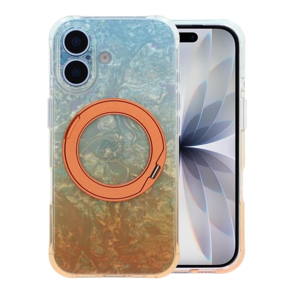 Ice Shell 360° Rotatable Magnetic Kickstand Phone Case - iPhone 17 Orange