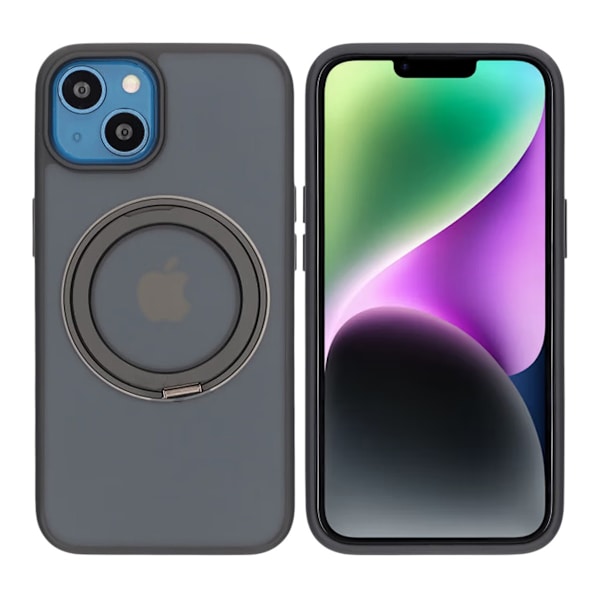 Matte case 360 rotating bracket Mobile Phone Case For iPhone 13/14 Black
