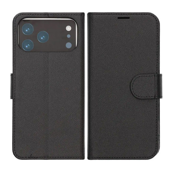 Wallet Case with Stand for iPhone 17 Pro Max - Black
