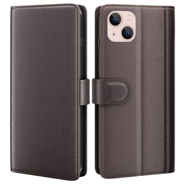 Apple iPhone 14 Wallet Cover - Brown