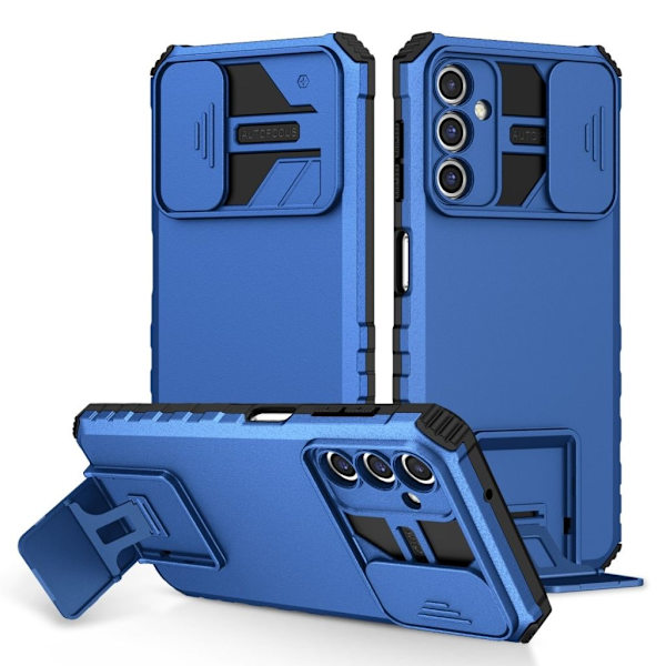 Shockproof Samsung Galaxy A14 5G case with a stand - Blue