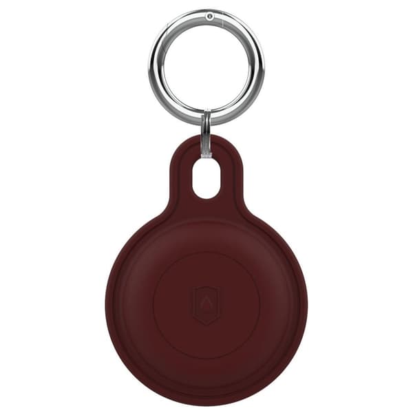 Apple AirTag Waterproof Case with Buckle - Dark Red