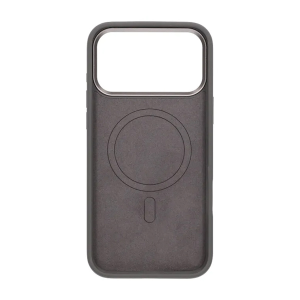 Cream wave liquid silicone Case For iPhone 17 Pro Max Dark Gray