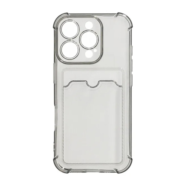 iPhone 16 Pro Mobile Case Shockproof with Card Holder - Black