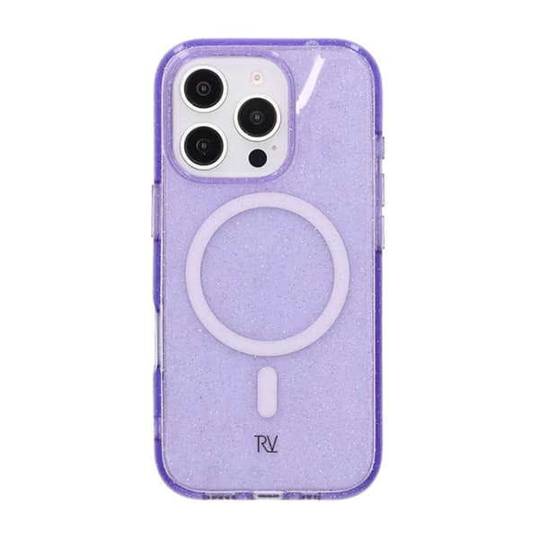iPhone 16 Pro Rvelon TPU Mobile Case with MagSafe - Glitter Purple