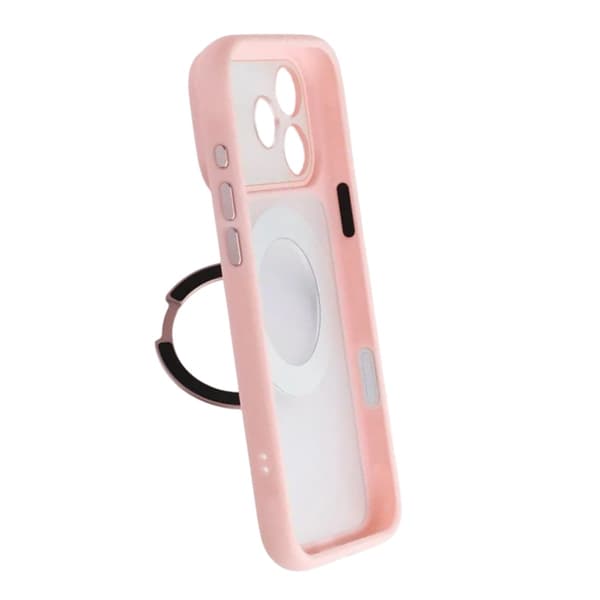 Skal med Roterbart MagSafe-Stativ för iPhone 17 Pro - Rosa