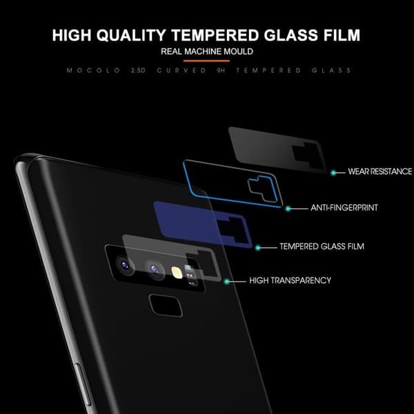 Samsung Galaxy Note 9 MOCOLO Linsskydd i Härdat Glas Svart