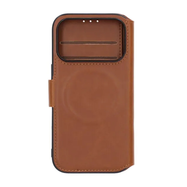 Rvelon Wallet Case for iPhone 17 Pro - Brown