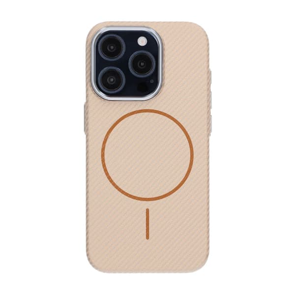 iPhone 15 Pro Carbon Patterned Phone Case - Gold