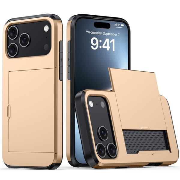 Case with Card Holder iPhone 18 Pro Max, iPhone 17 Pro Max - Yellow