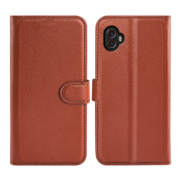 Samsung Galaxy Xcover 6 Pro Plånboksfodral med Stativ - Brun