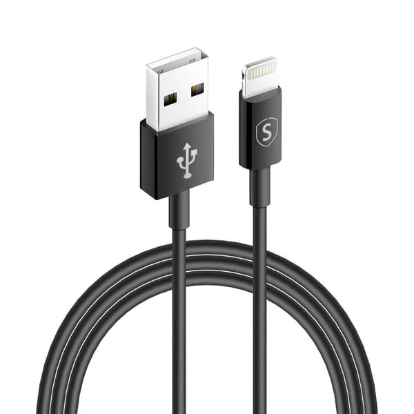 SiGN USB-A 2.0 till Lightning Kabel 2.1A, 1m - Svart Svart