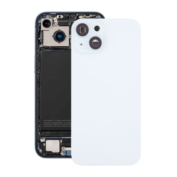 iPhone 15 Plus Back Glass with Magnet and Camera Lens - White