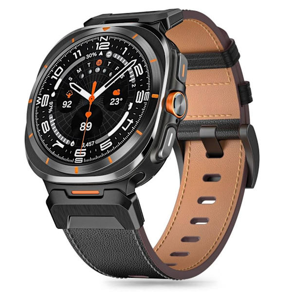 Tech-Protect Delta Pro Leather Watch Strap Galaxy Watch Ultra 47mm - Black
