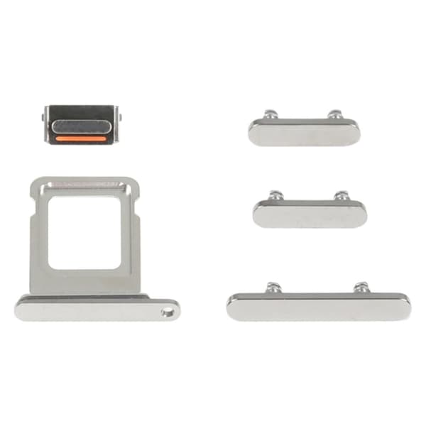 iPhone 14 Pro SIM Card Holder + Side Keys - Silver