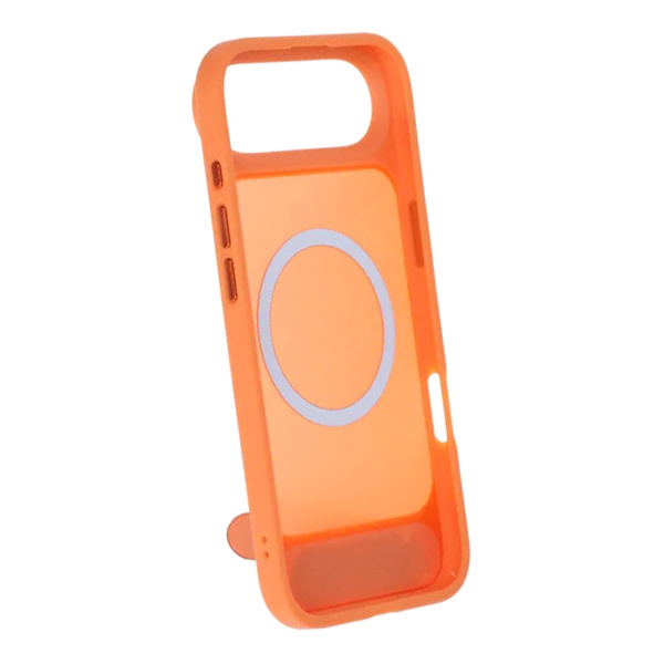 Black Feather Inclined Bracket Magnetic Case - iPhone Air Orange