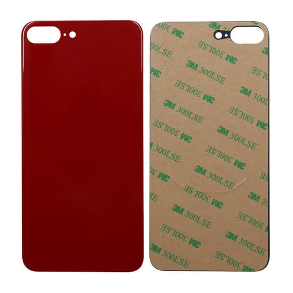 iPhone 8 Plus Back Glass with Adhesive Tape - Red