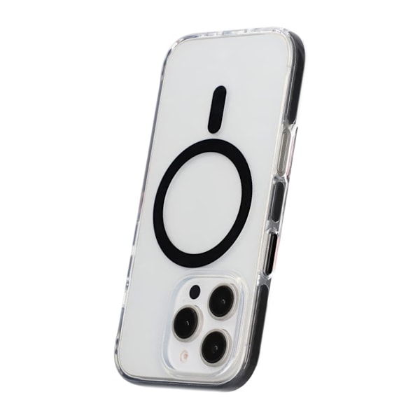 Transparent double-sided coated IMD magnetism case For iPhone 16 Pro black