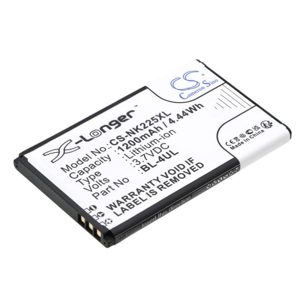 Batteri BL-4UL / BL-4WL 1200mAh till Nokia Svart