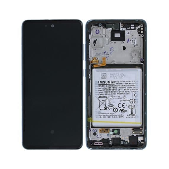 Original Samsung Galaxy A52 4G/5G (SM-A525F) Skärm/Display + Batteri Blå