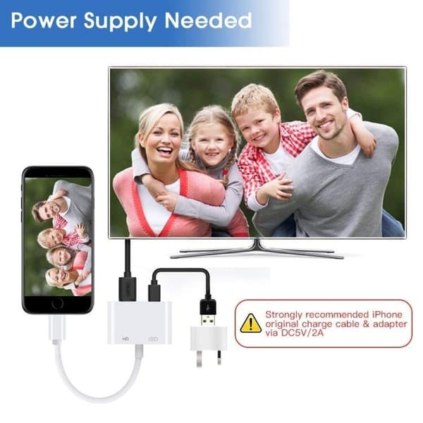 Lightning till Digital AV-adapter 1080P - Vit Svart