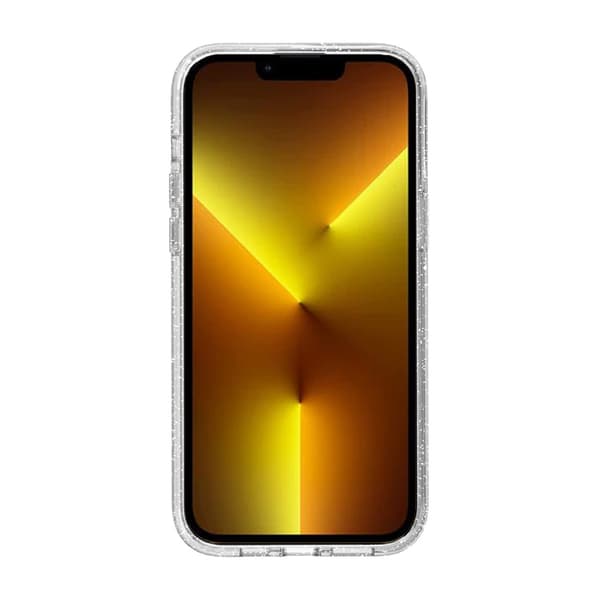 iPhone 13 Pro Mobilskal Stöttåligt med Glitter - Transparent