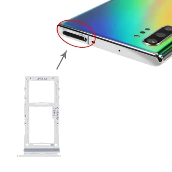 Samsung Galaxy Note 10 Plus SIM Card Holder Aura Glow/Silver