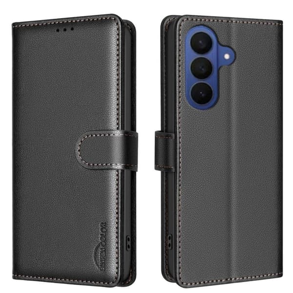 BINFEN COLOR Samsung Galaxy A37 5G Wallet Cover RFID Blocking - Black